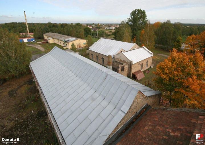 Chlewiska — Widok z wieży glichtociągowej na pozostałe zabudowania huty.