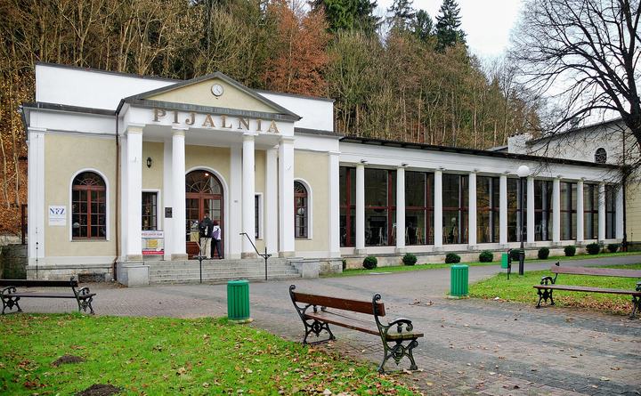 Duszniki-Zdrój — Spa Park in Duszniki-Zdrój, pump mineral water
