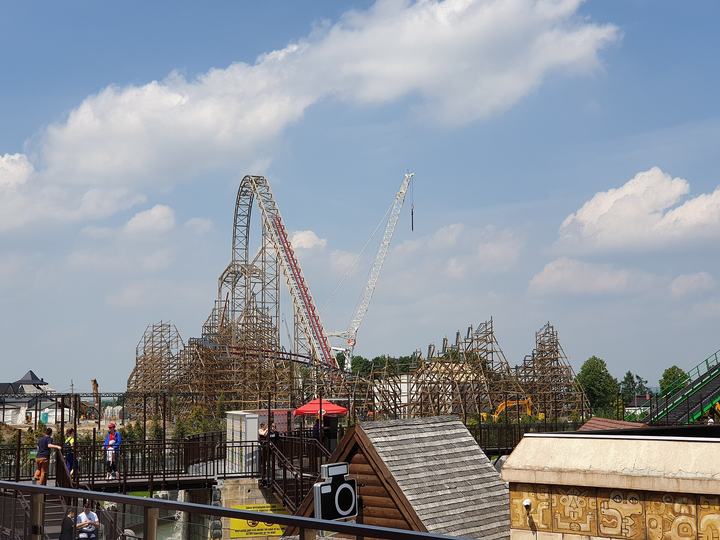 Energylandia w Zatorze — Zadra hybrid roller coaster at Energylandia, Poland (May 2019).