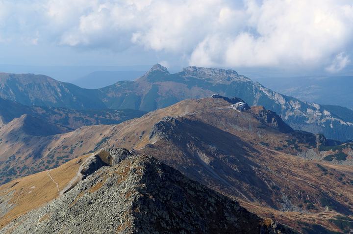 Giewont z Kuźnic przez Halę Kondratową — View from Świnica towards Kasprowy Wierch and Giewont