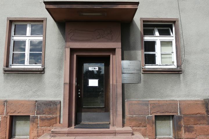 Gliwice — Entrance to the technical building of the former Gliwice transmitter, today one of four lo