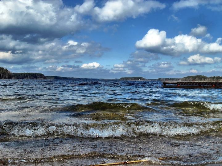 Jezioro Wdzydze — small tsunami