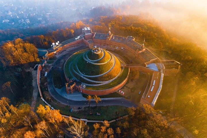 Kopiec Kościuszki i widok na Kraków