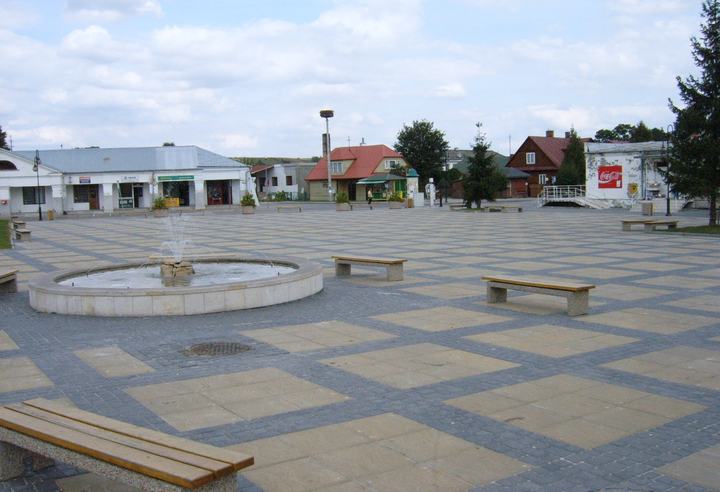 Krasnobród — Sieklucki Square in Krasnobród town