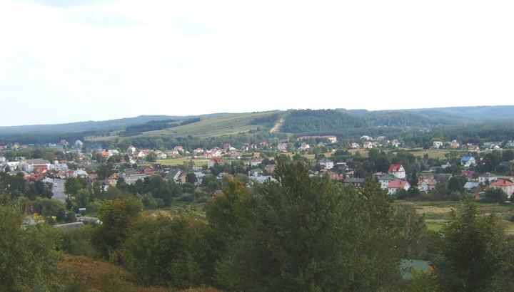 Krasnobród — View to the Krasnobród town from higher quarry