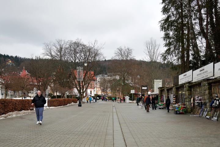 Krynica-Zdrój – deptak, Jaworzyna i wieża w Słotwinach
