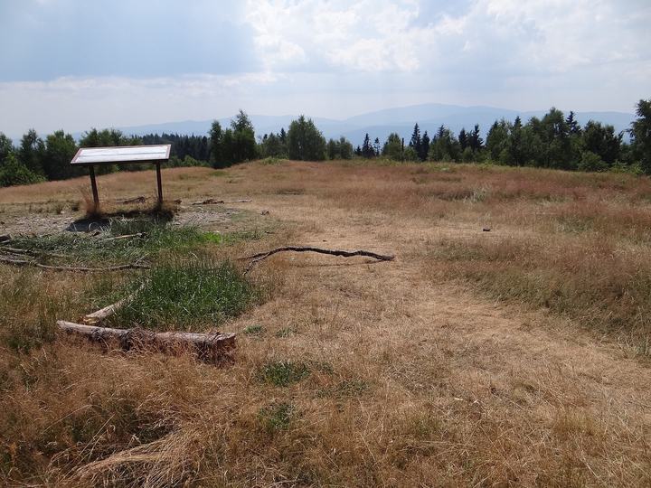 Leskowiec i Groń Jana Pawła II — Polana widokowa na Leskowcu