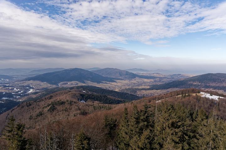 Mogielica — View from Mogielica in Beskid Wyspowy Mountains