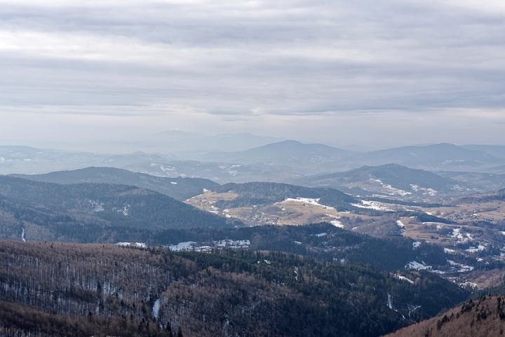 Mogielica — View from Mogielica in Beskid Wyspowy Mountains