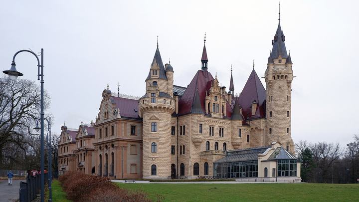 Moszna — Moszna Castle after the renovation, as of February 2024