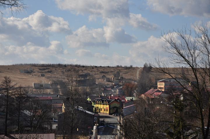 Mstów — Widok na Mstów, w głębi "Dzielnica stodół".