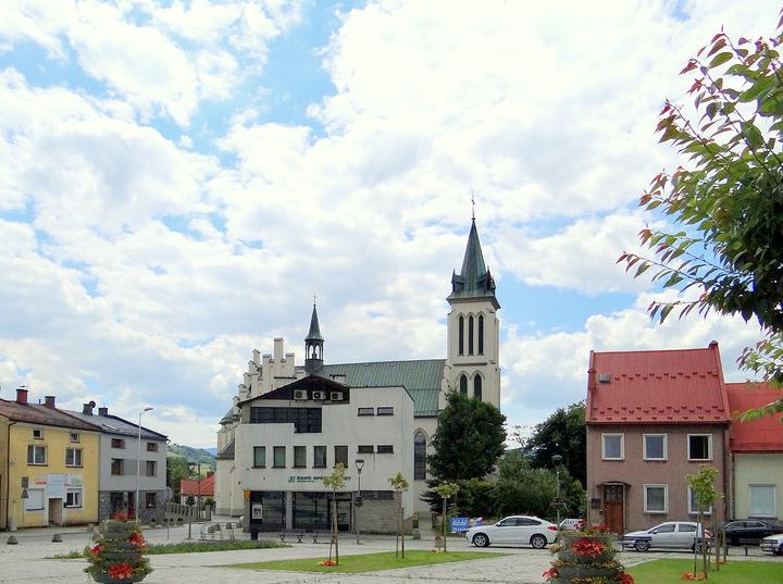 Mszana Dolna — Mszana Dolna. Rynek.