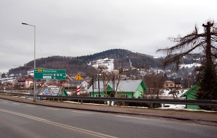 Muszyna i Beskid Sądecki — Muszyna city center, near the Muszyna train station, Poland
