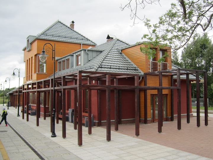 Niechorze — Niechorze Latarnia train station of the "Nadmorska Kolej Wąskotorówka" 2015