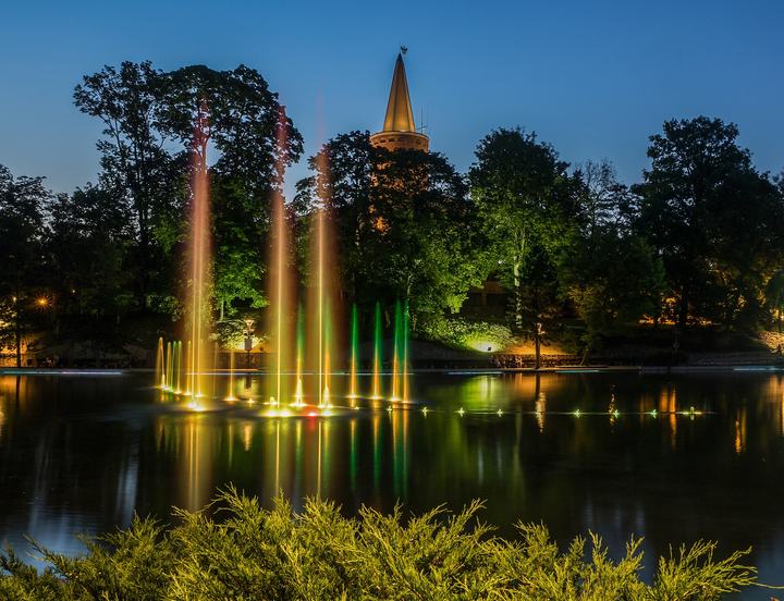 Opole — Opole, Poland - Piastowska Tower with the Barlicki Pool