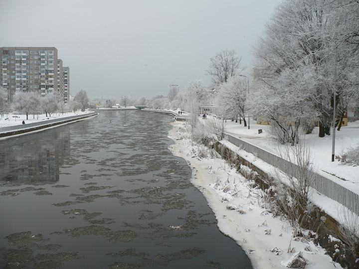 Parsęta — Kołobrzeg, rzeka Parsęta zima 2010