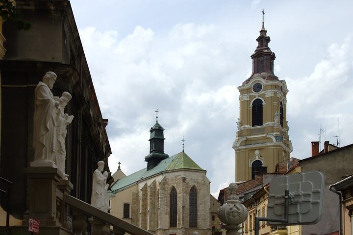 Przemyśl — Przemyśl Cathedral seen from the Katedralna street, Podkarpackie voivodeship, Poland