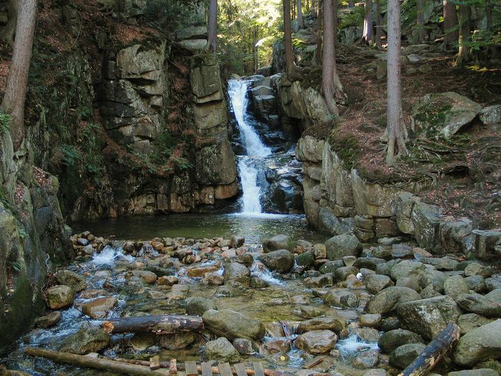 Przesieka i Wodospad Podgórnej — Wodospad Podgornej (Waterfall), Karkonosze Mountains, Poland