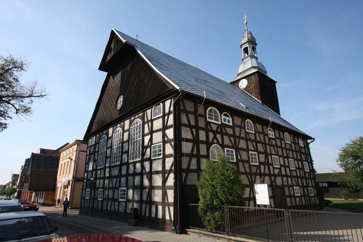 Rakoniewice — Rakoniewice, kościół ewangelicki, ob. muzeum pożarnictwa, szach., 1763