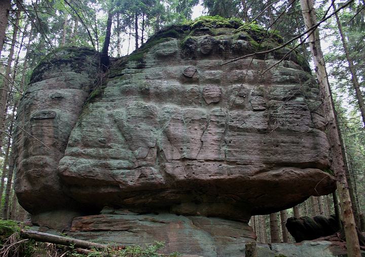 Skalne Grzyby w Górach Stołowych — Fragment skupiska skał Sklane Grzyby w Górach Stołowych