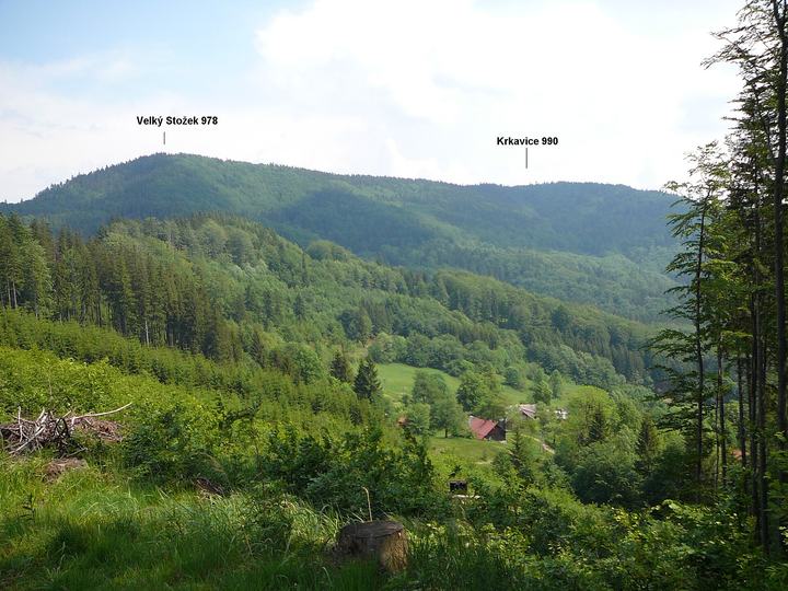 Stożek Wielki — Panorama Velkého Stožku ve Slezských beskydech