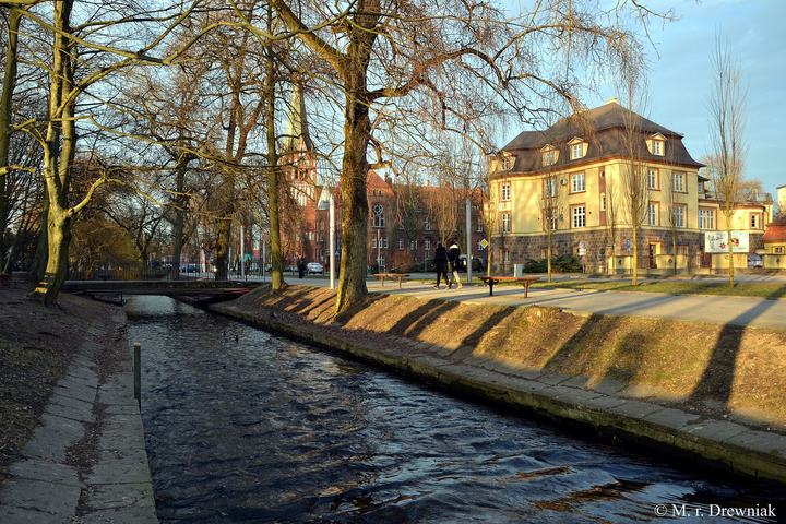 Szczecinek — Szczecinek, River Nizica, near Castle of the Pomeranian Dukes.
