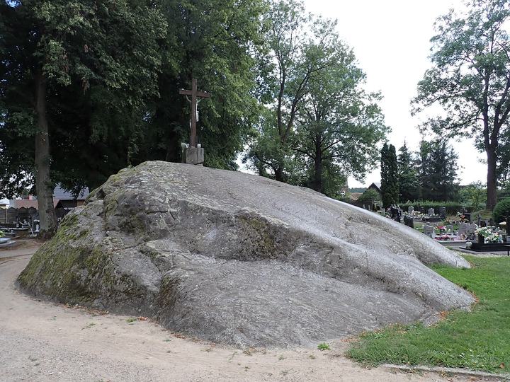 Tychowo — Stone Trygław on the cementary in Tychowo, NW Poland