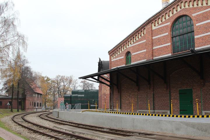 Tychy — Tyskie Brewing Museum train station.