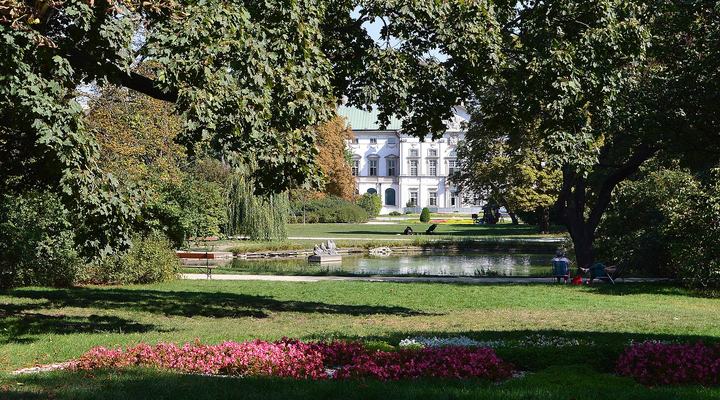 Wilanów — Krasiński Palace Garden in Warsaw (Warszawa). Warsaw is the capital and largest city of Po