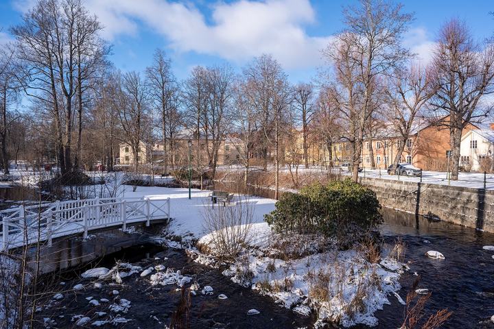 Żagań — The river Sagån in Sala, Sweden.